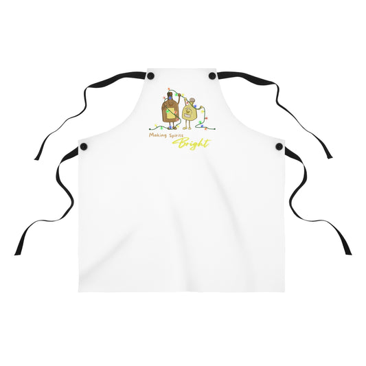 "Making Spirits Bright" Apron with Contrasting Straps