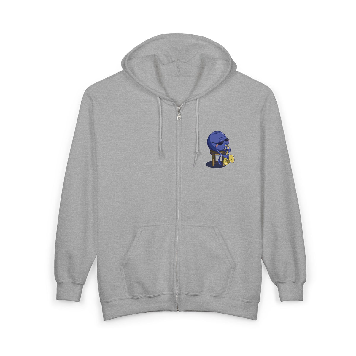 "Blues Berry" Unisex Heavy Blend™ Full Zip Hooded Sweatshirt
