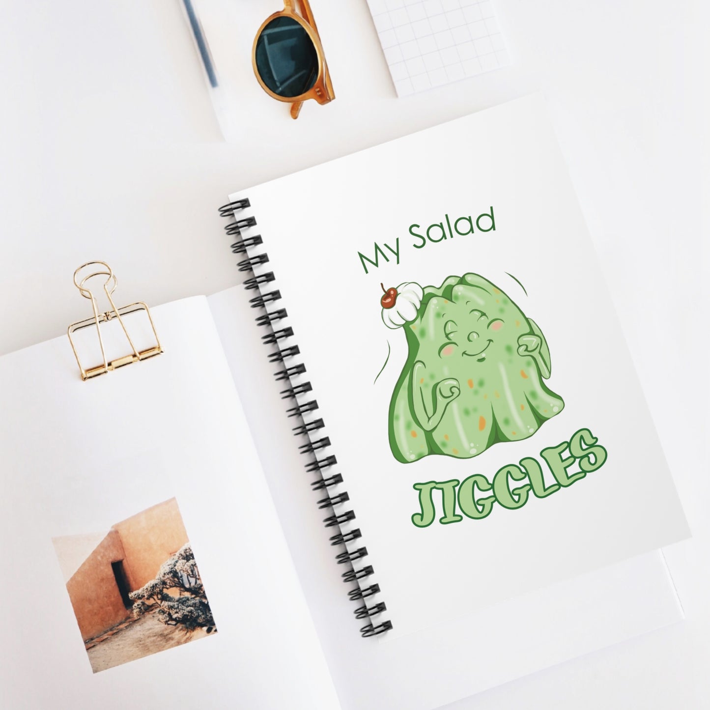 "My Salad Jiggles" Spiral Journal