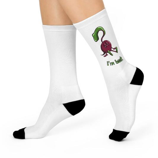 "I'm Beet"- Fun Cushioned Crew Socks - Perfect for Foodies & Everyday Comfort