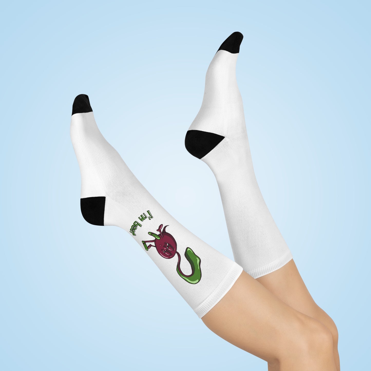 "I'm Beet"- Fun Cushioned Crew Socks - Perfect for Foodies & Everyday Comfort