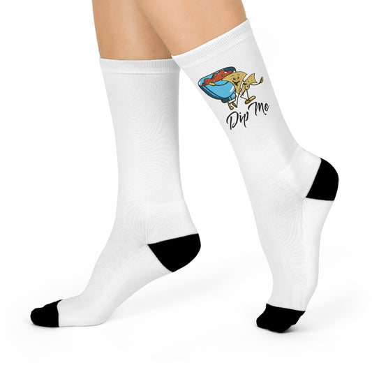 "Dip Me"- Fun Cushioned Crew Socks - Perfect for Foodies & Dancers