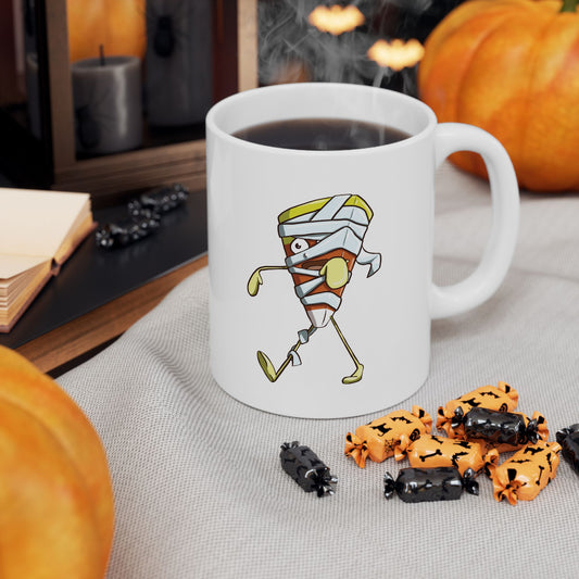 "Candy Corn Mummy" Ceramic Mug