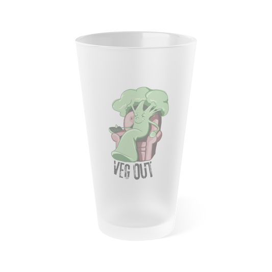"Veg Out" Frosted Pint Glass