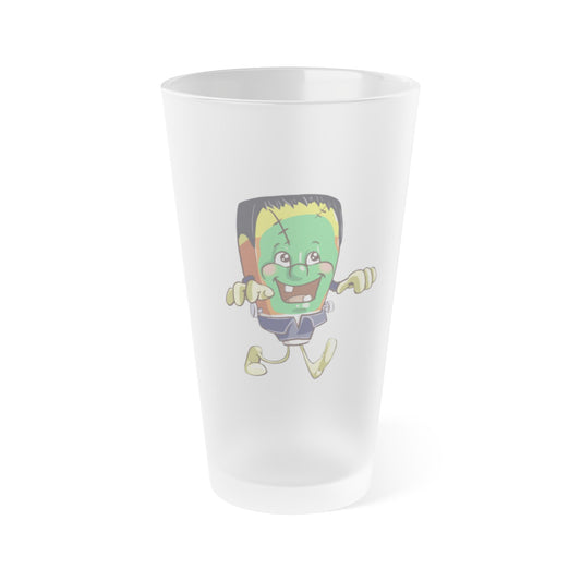 "Candy Corn Frankenstein's Monster" Frosted Pint Glass