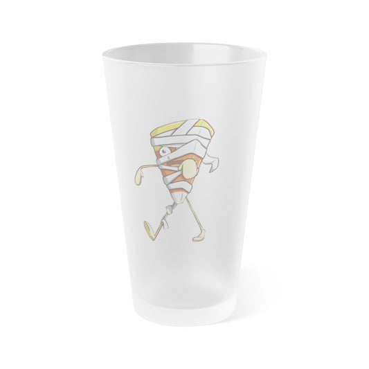 "Candy Corn Mummy" Frosted Pint Glass
