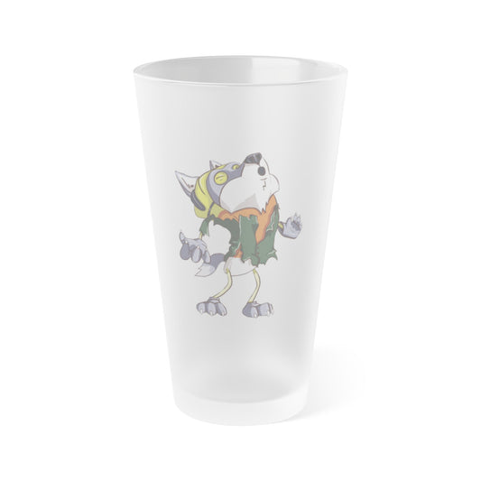 "Candy Corn Werewolf" Frosted Pint Glass