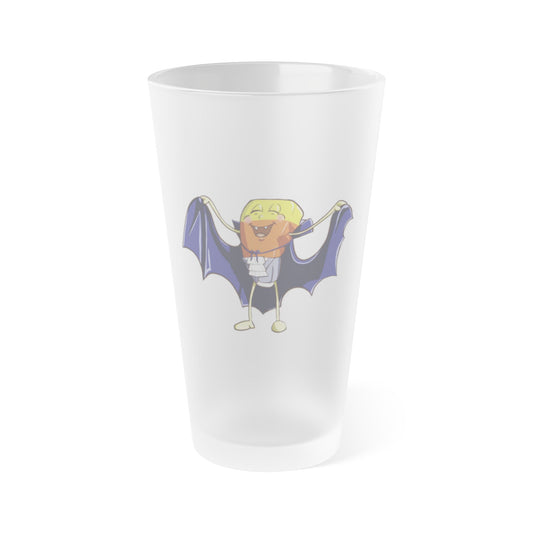 "Candy Corn Dracula" Frosted Pint Glass