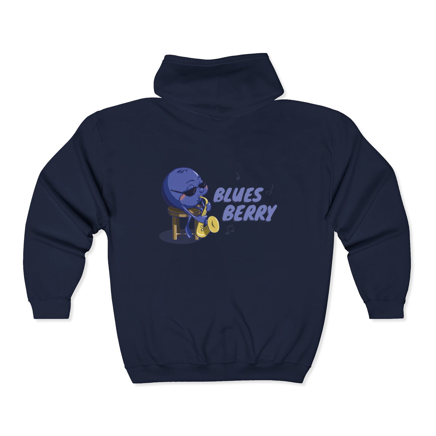 "Blues Berry" Unisex Heavy Blend™ Full Zip Hooded Sweatshirt