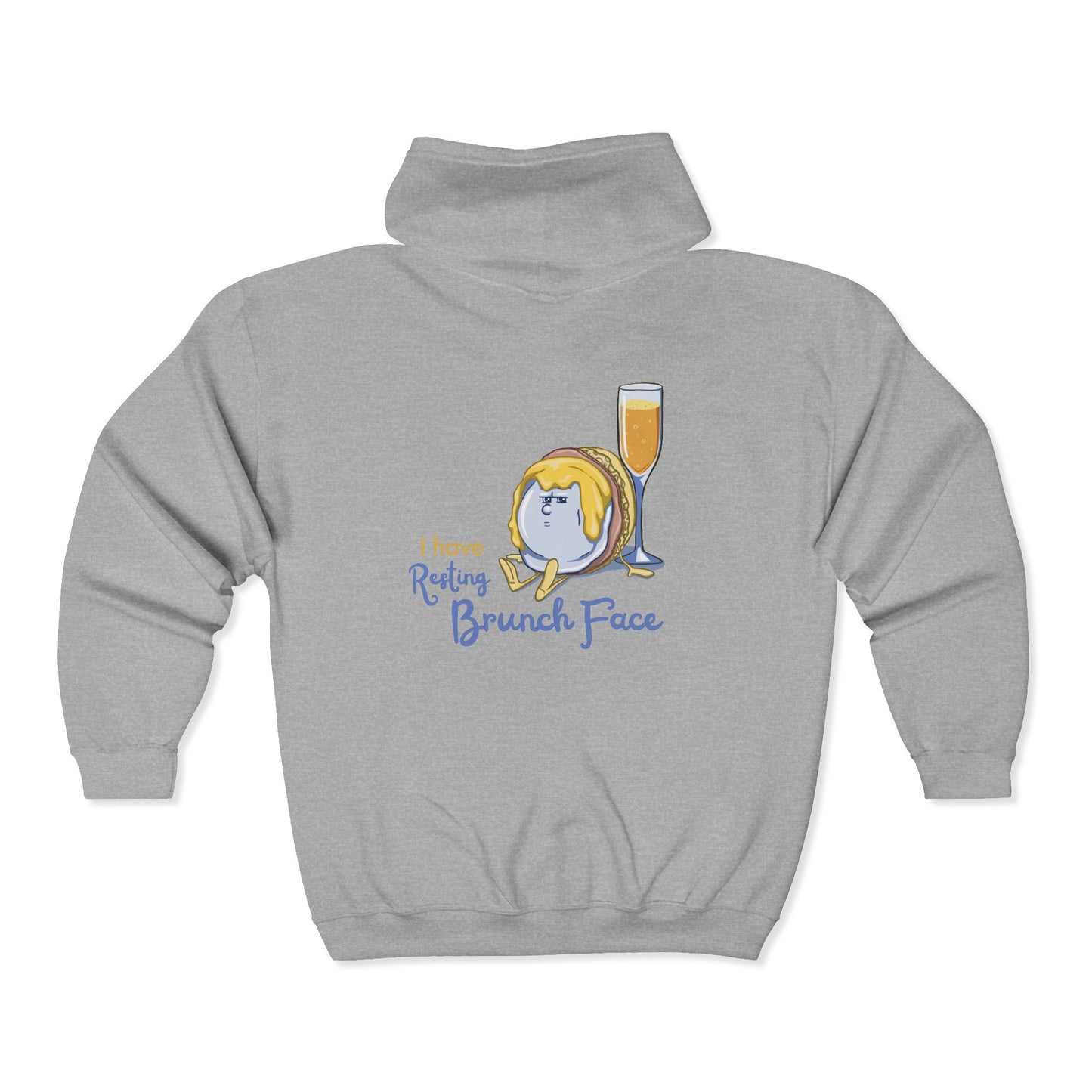 "I Have Resting Brunch Face" Unisex Heavy Blend™ Full Zip Hooded Sweatshirt