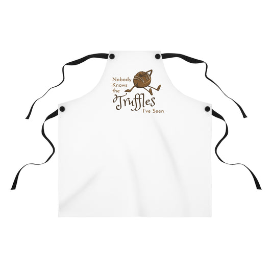 "Nobody Knows the Truffles I've Seen" Apron with Contrasting Straps