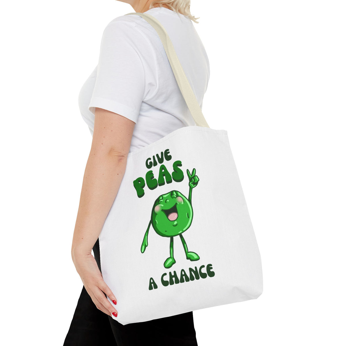 "Give Peas a Chance" Tote Bag