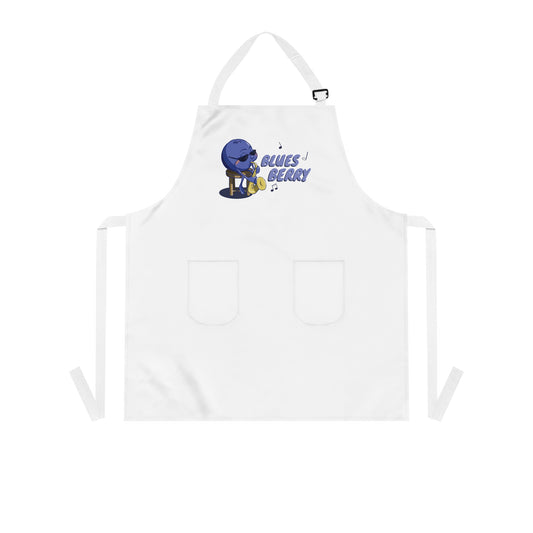 "Blues Berry"  Apron with Pockets