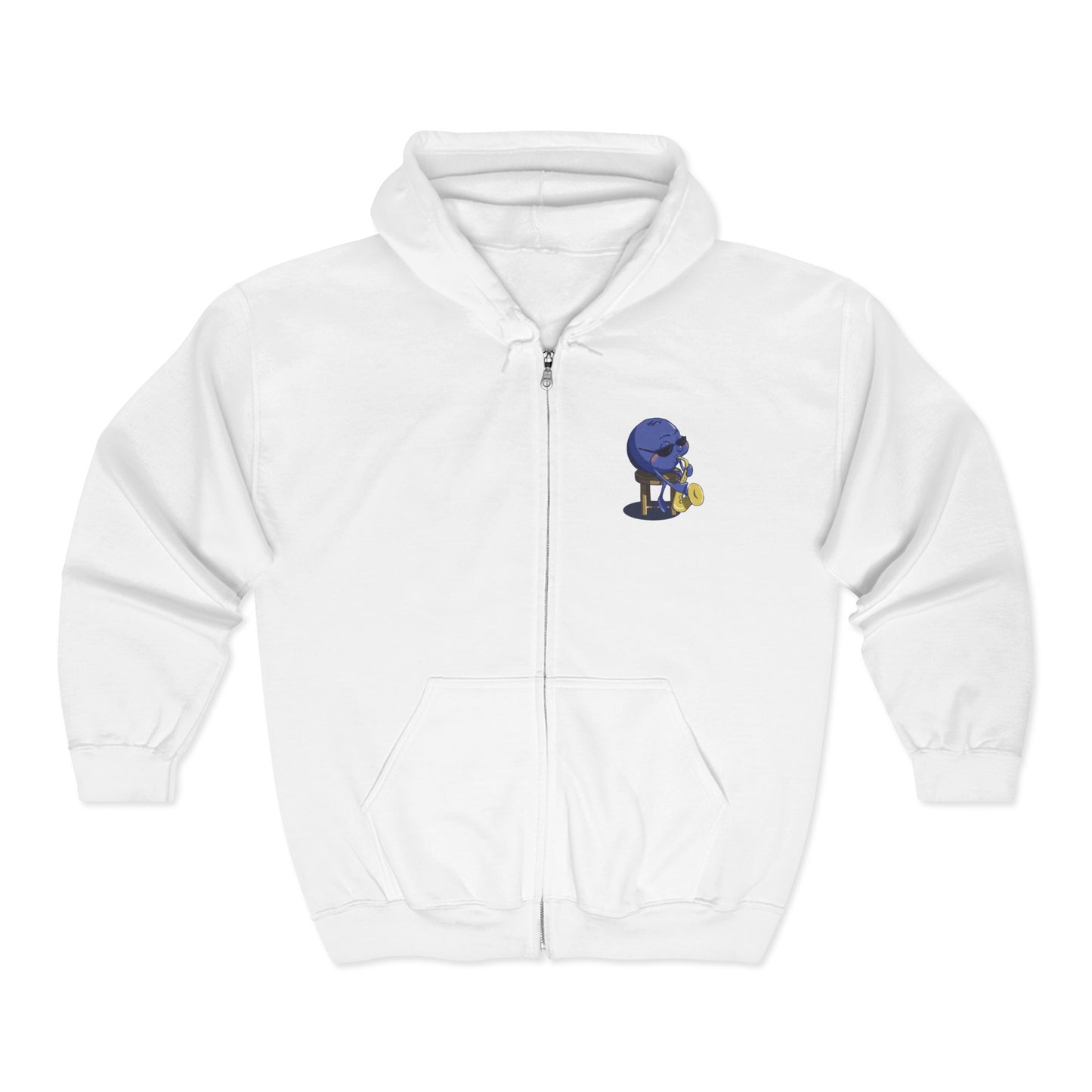 "Blues Berry" Unisex Heavy Blend™ Full Zip Hooded Sweatshirt