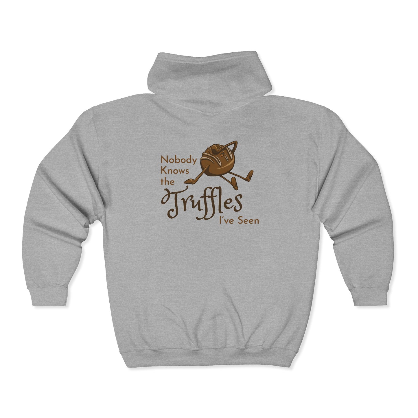 "Nobody Knows the Truffles I've Seen" Unisex Heavy Blend™ Full Zip Hooded Sweatshirt