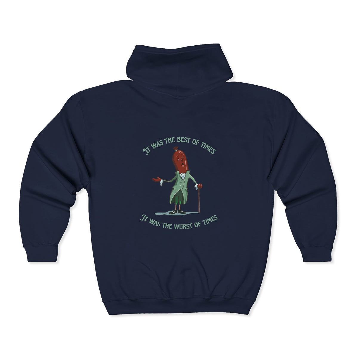 "It Was the Best of Times, It Was the Wurst of Times" Unisex Heavy Blend™ Full Zip Hooded Sweatshirt