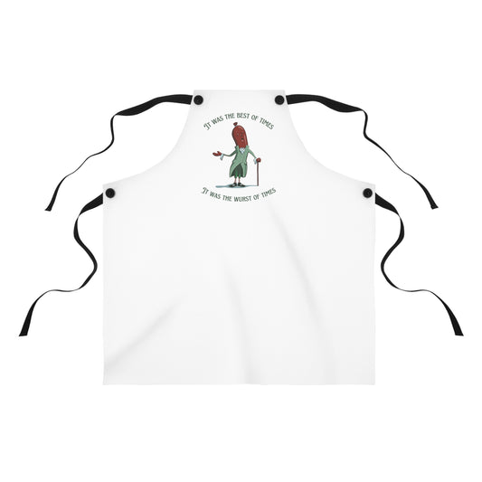 "It Was the Best of Times, It Was the Wurst of Times" Apron with Contrasting Straps