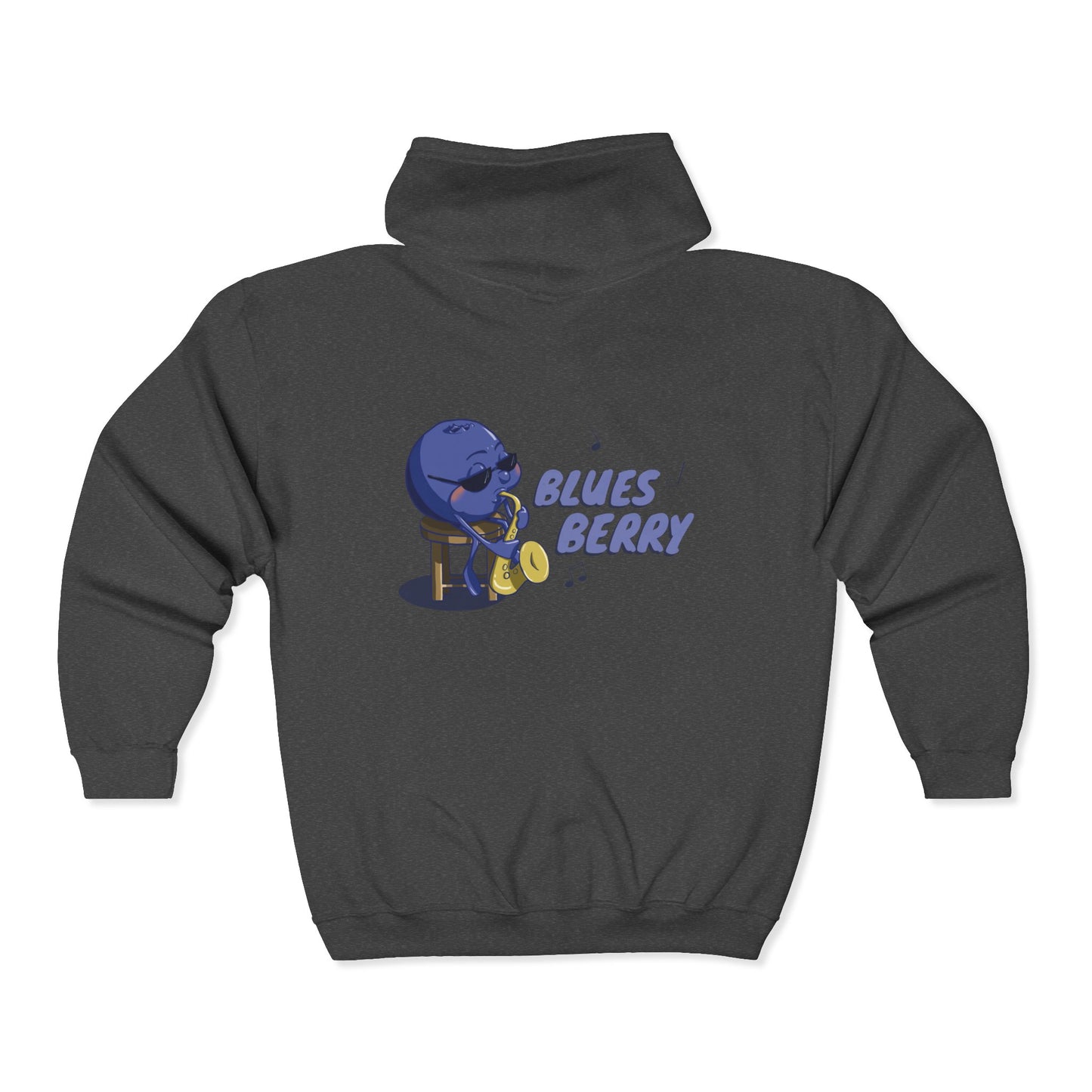 "Blues Berry" Unisex Heavy Blend™ Full Zip Hooded Sweatshirt