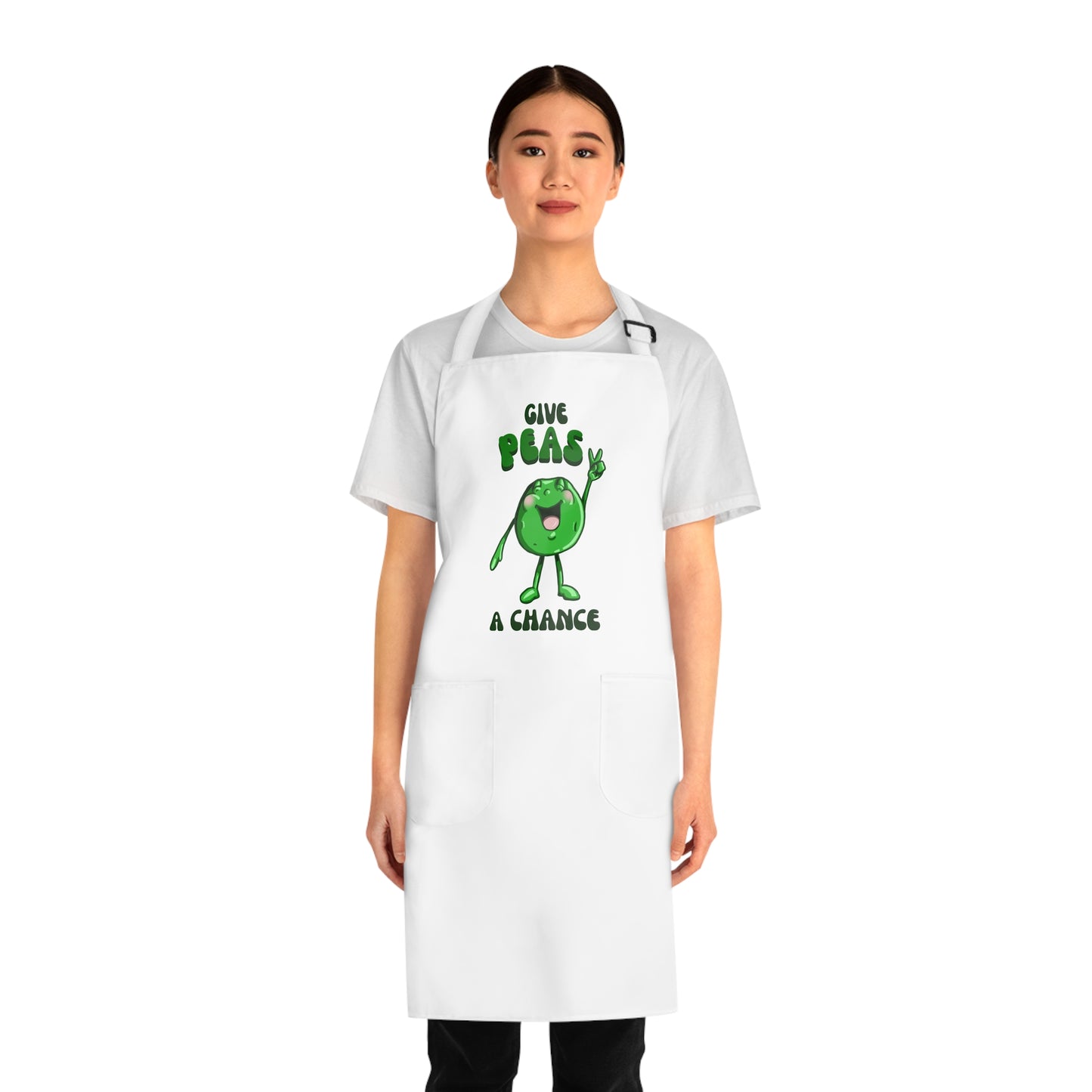 "Give Peas a Chance" Apron with Pockets