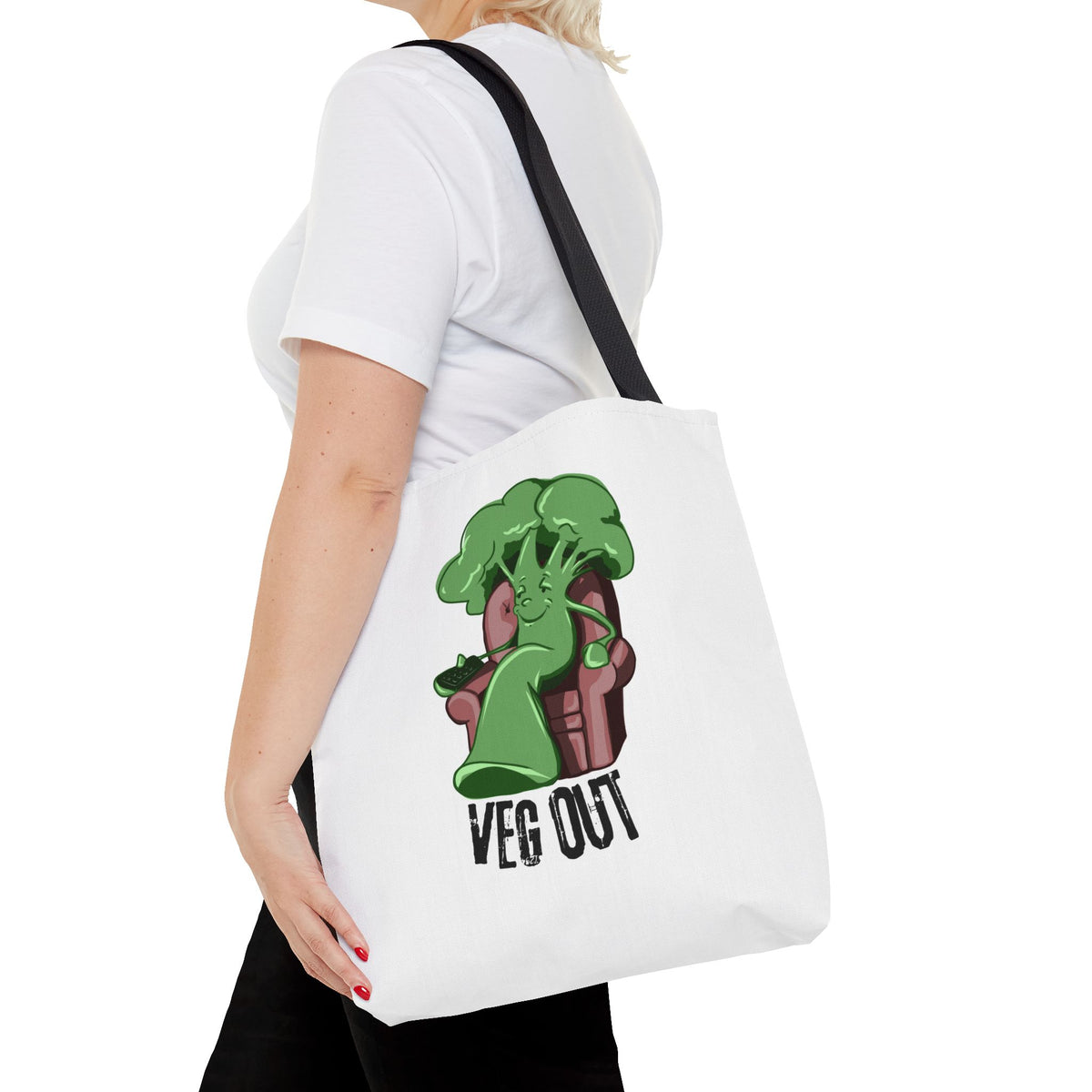 "Veg Out" Tote Bag - Fun Veggie Design for Plant Lovers