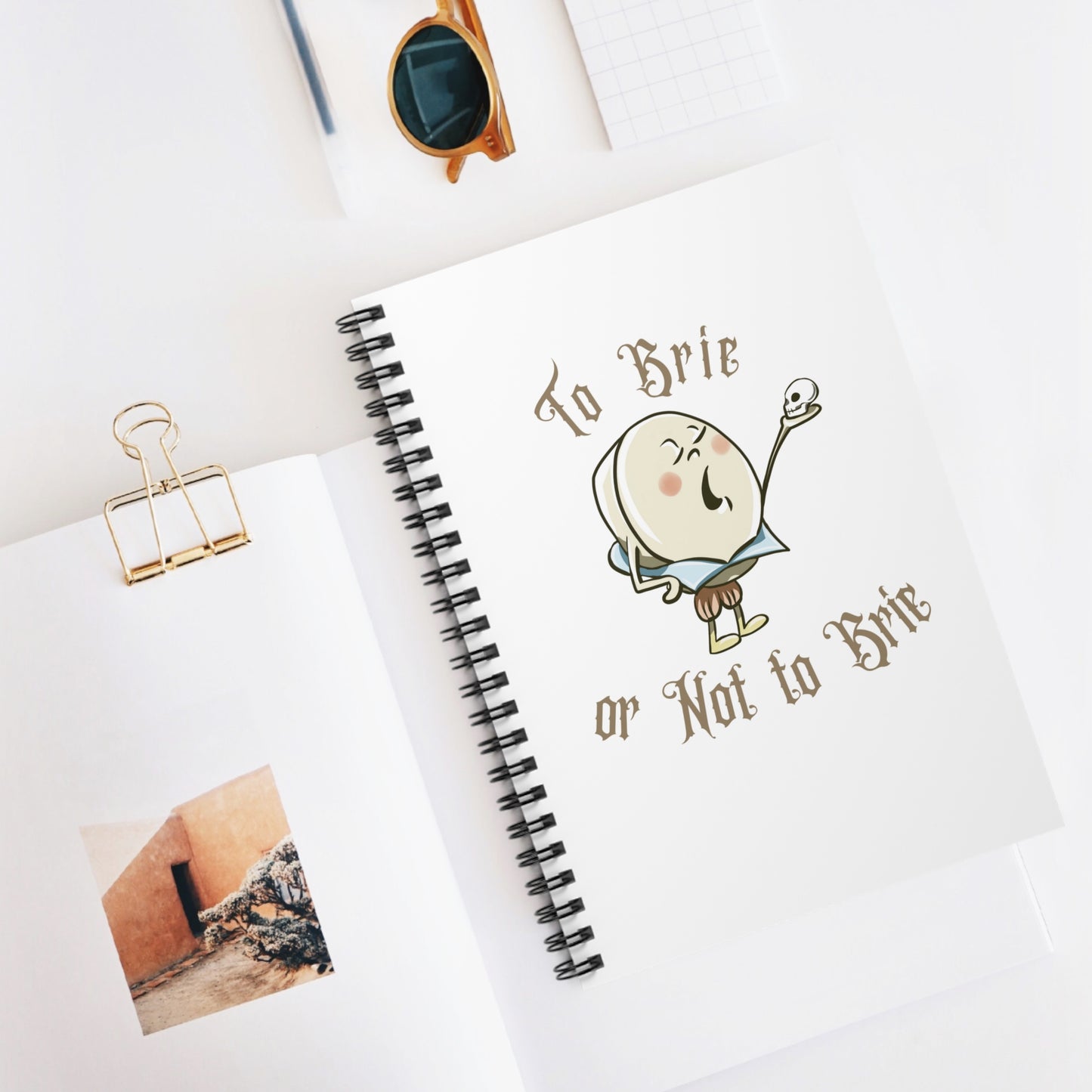 To Brie or Not to Brie Spiral Journal