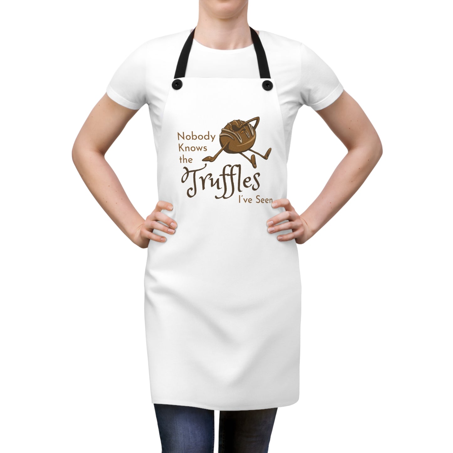 "Nobody Knows the Truffles I've Seen" Apron with Contrasting Straps