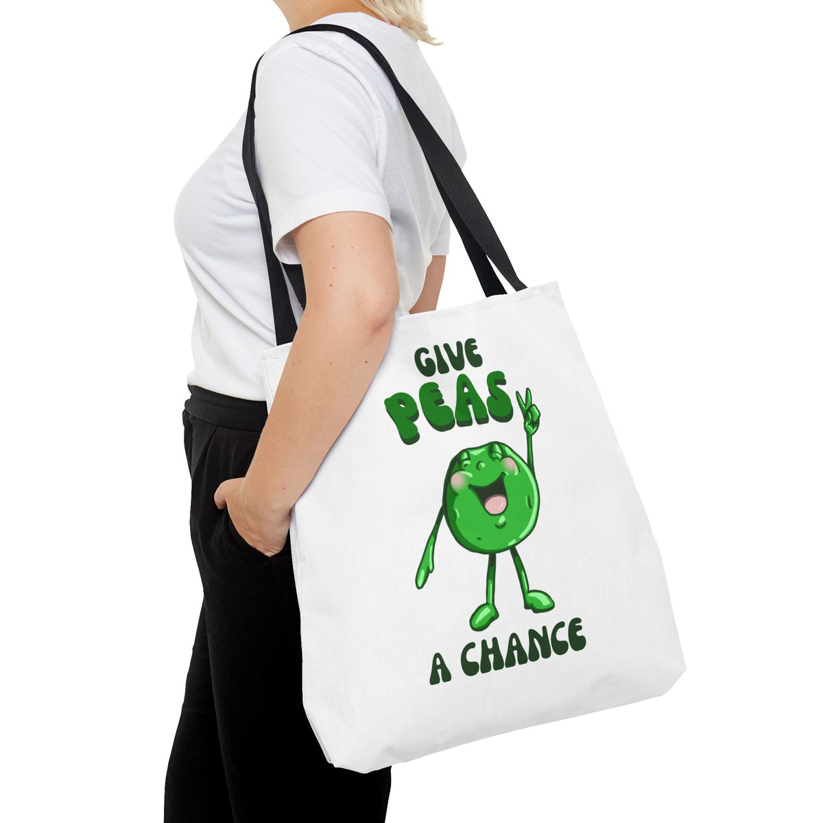 "Give Peas a Chance" Tote Bag