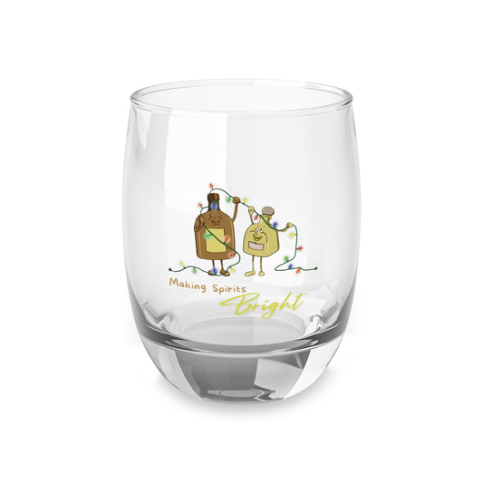"Making Spirits Bright" Whiskey Glass