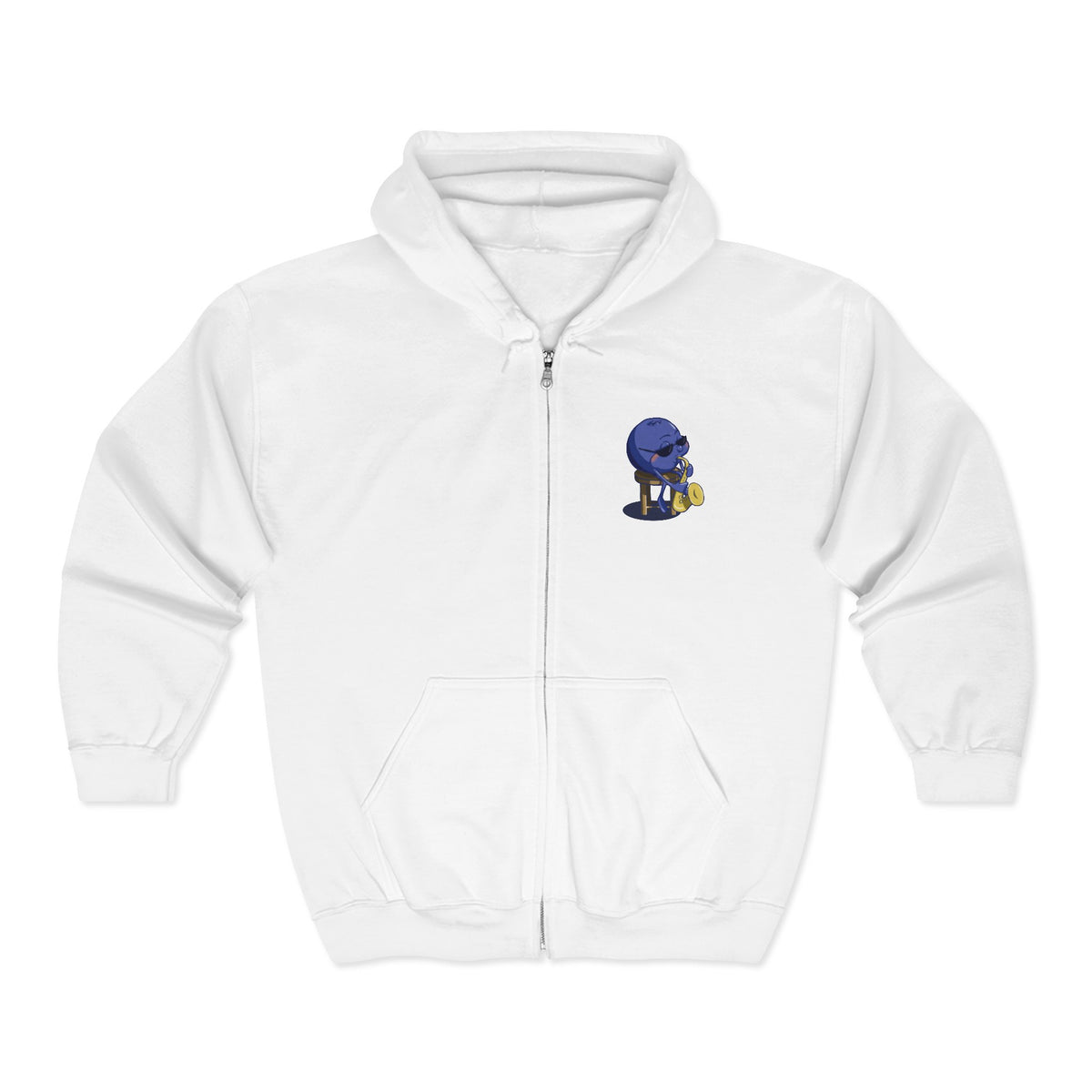 "Blues Berry" Unisex Heavy Blend™ Full Zip Hooded Sweatshirt