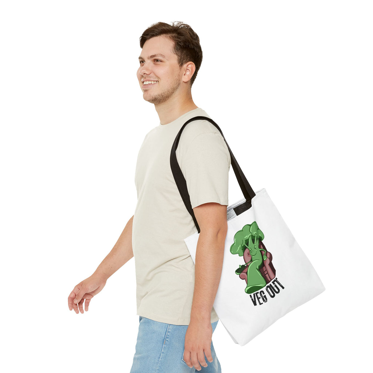 "Veg Out" Tote Bag - Fun Veggie Design for Plant Lovers