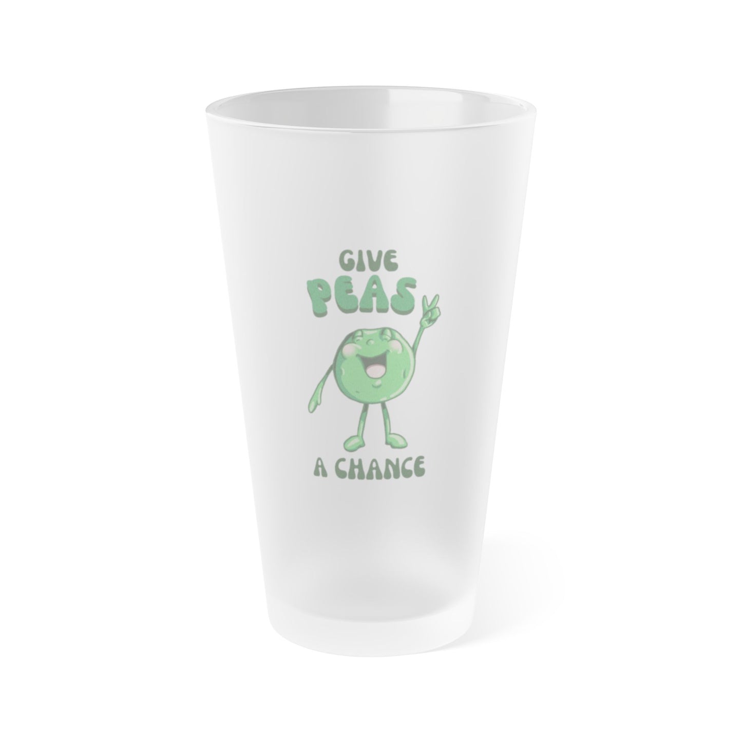 "Give Peas a Chance" Frosted Pint Glass