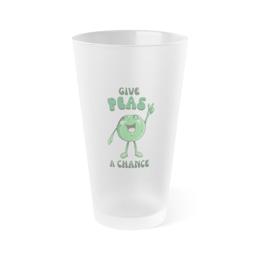 "Give Peas a Chance" Frosted Pint Glass