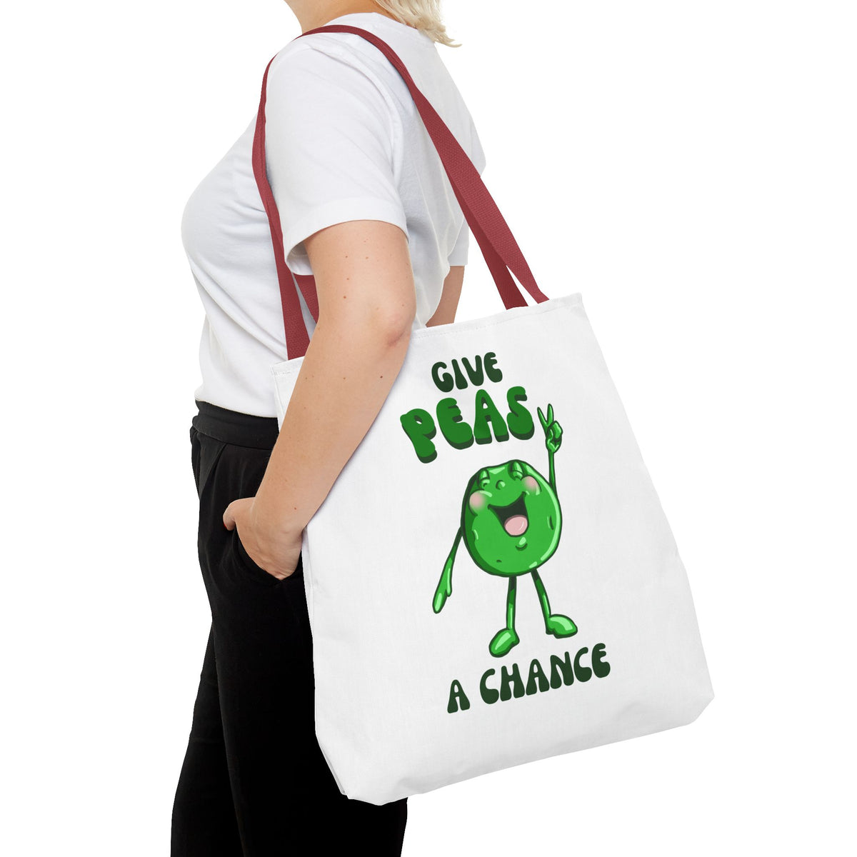 "Give Peas a Chance" Tote Bag