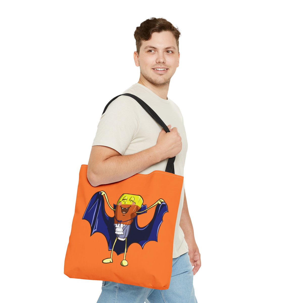 "Candy Corn Dracula" Tote Bag