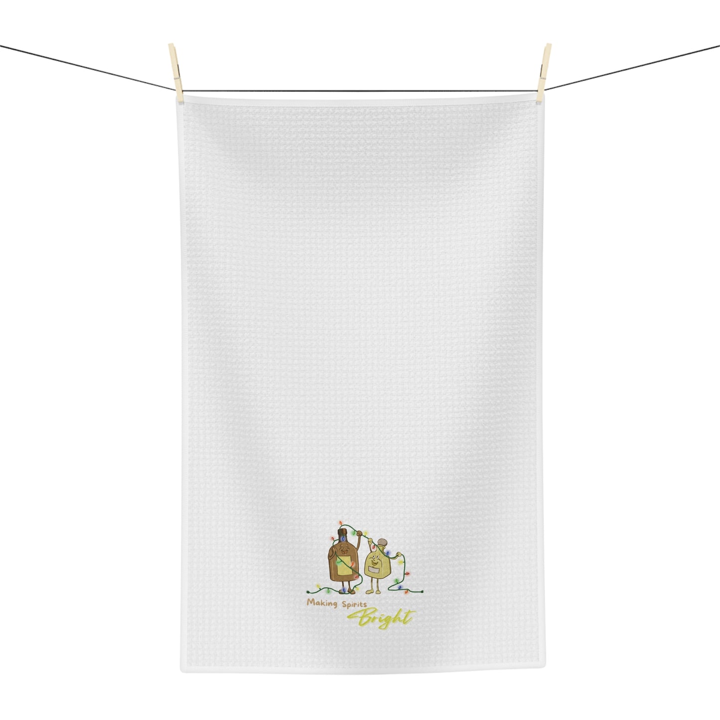 "Making Spirits Bright" Tea Towel