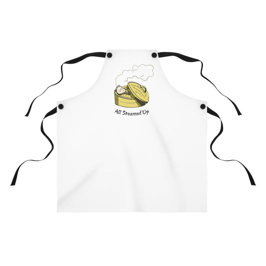 "All Steamed Up" Apron with Contrasting Straps