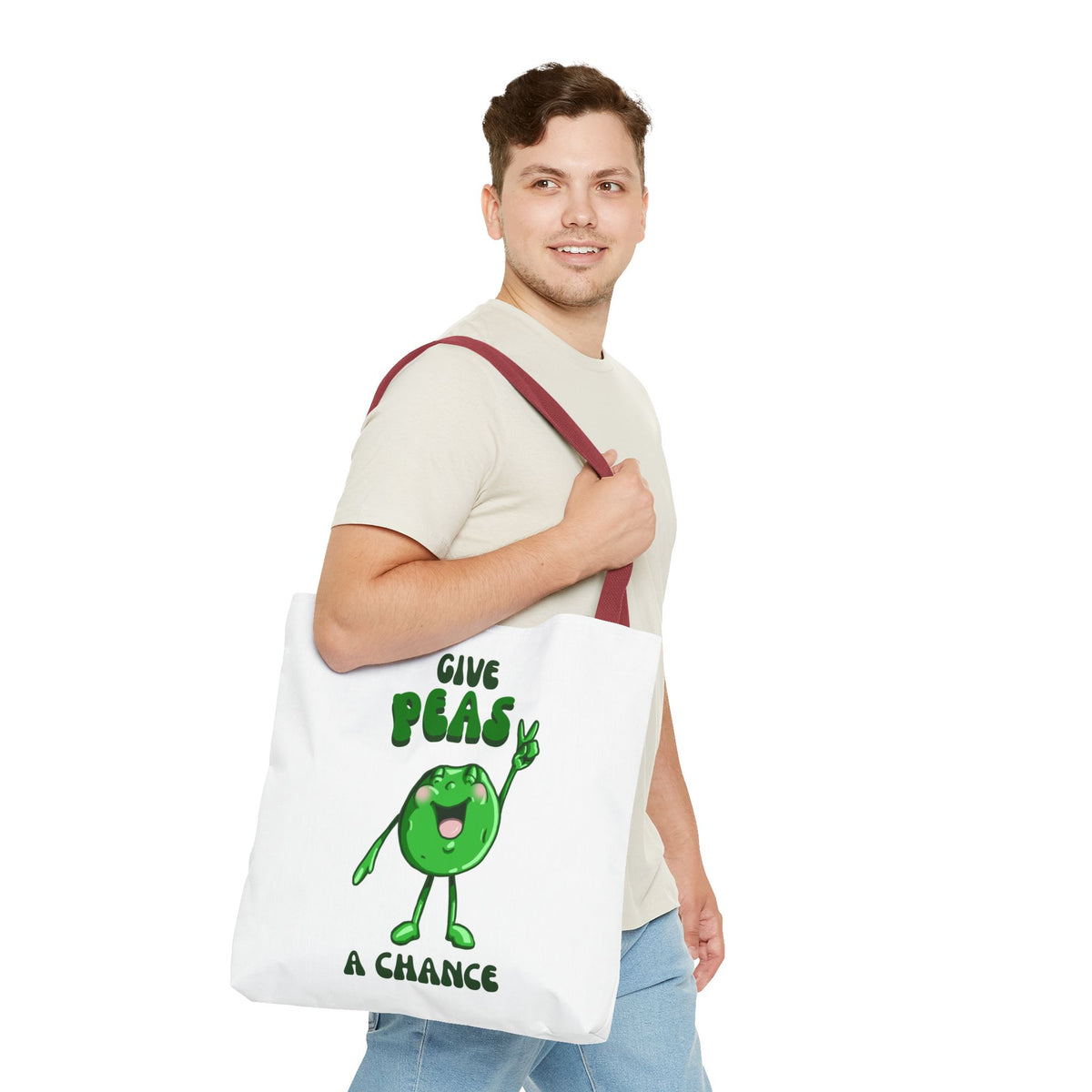 "Give Peas a Chance" Tote Bag