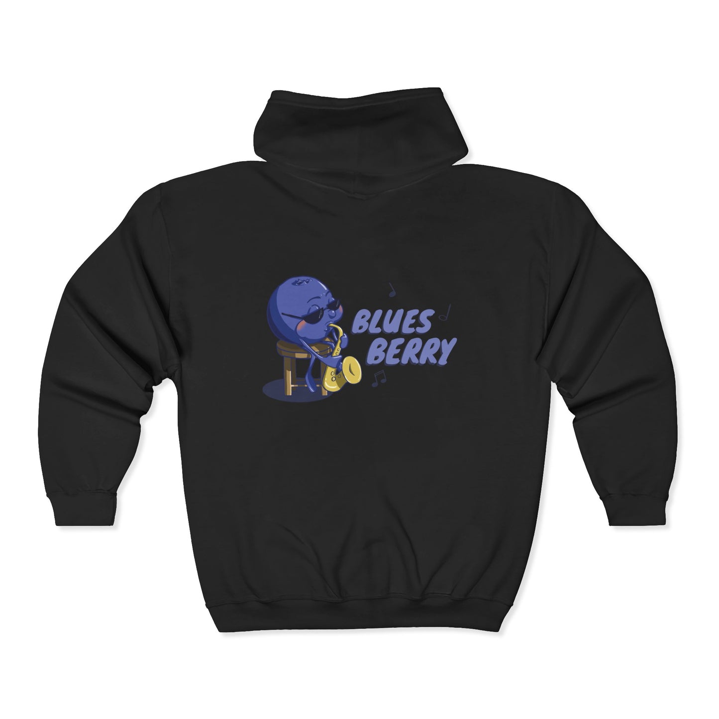 "Blues Berry" Unisex Heavy Blend™ Full Zip Hooded Sweatshirt