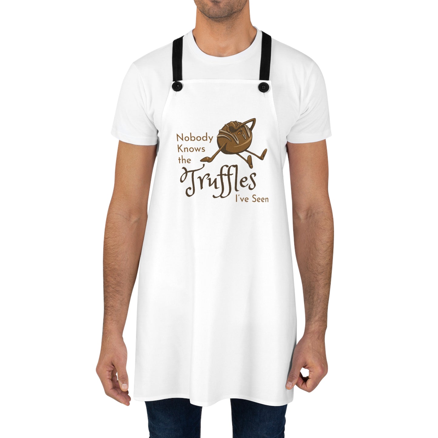 "Nobody Knows the Truffles I've Seen" Apron with Contrasting Straps