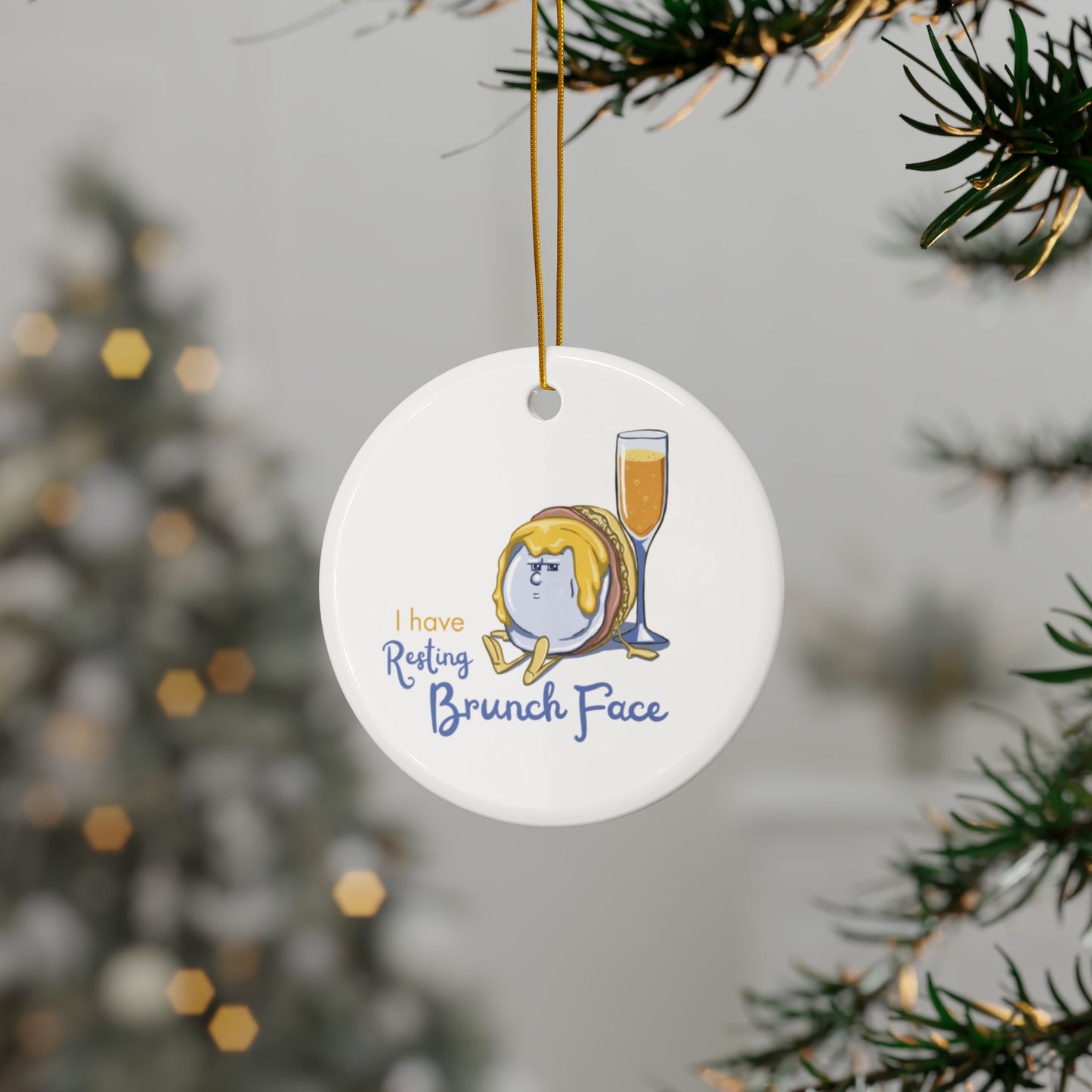 "I Have Resting Brunch Face" Ceramic Ornament
