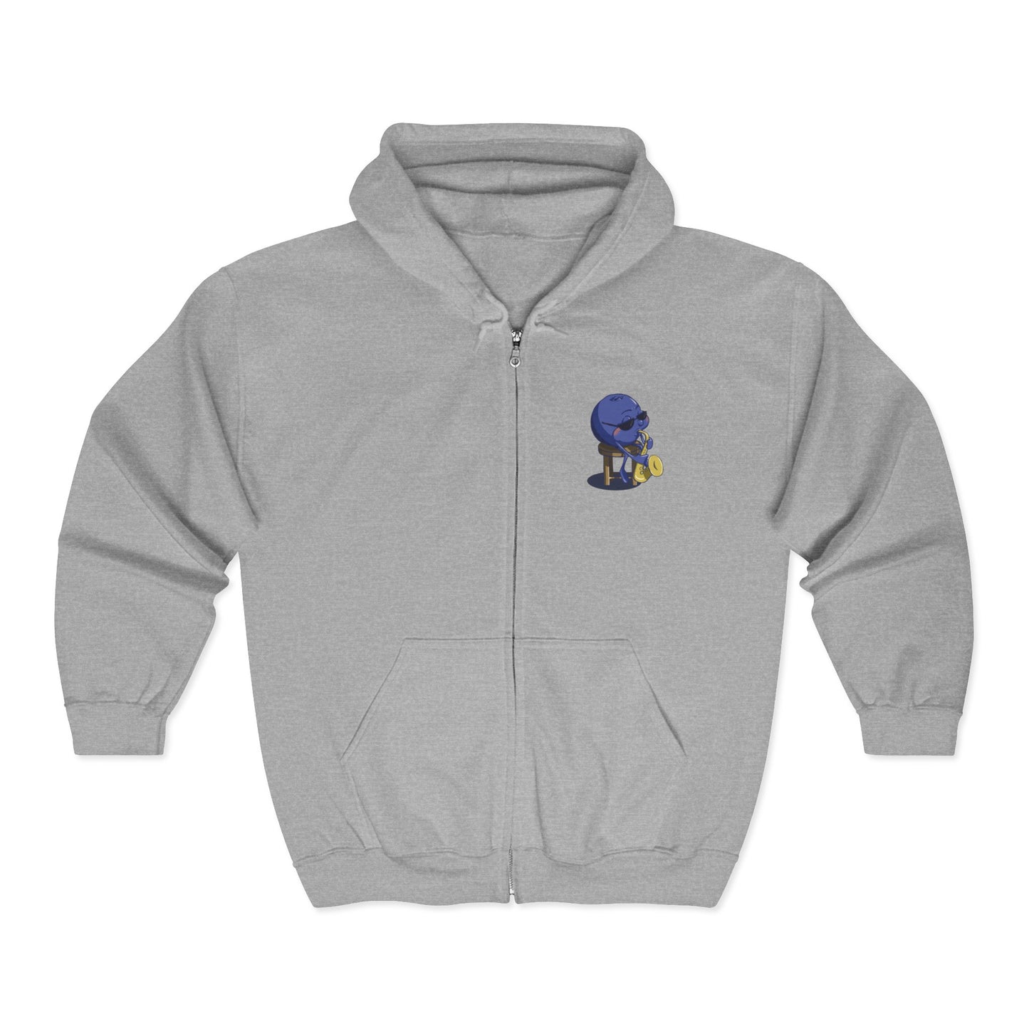 "Blues Berry" Unisex Heavy Blend™ Full Zip Hooded Sweatshirt