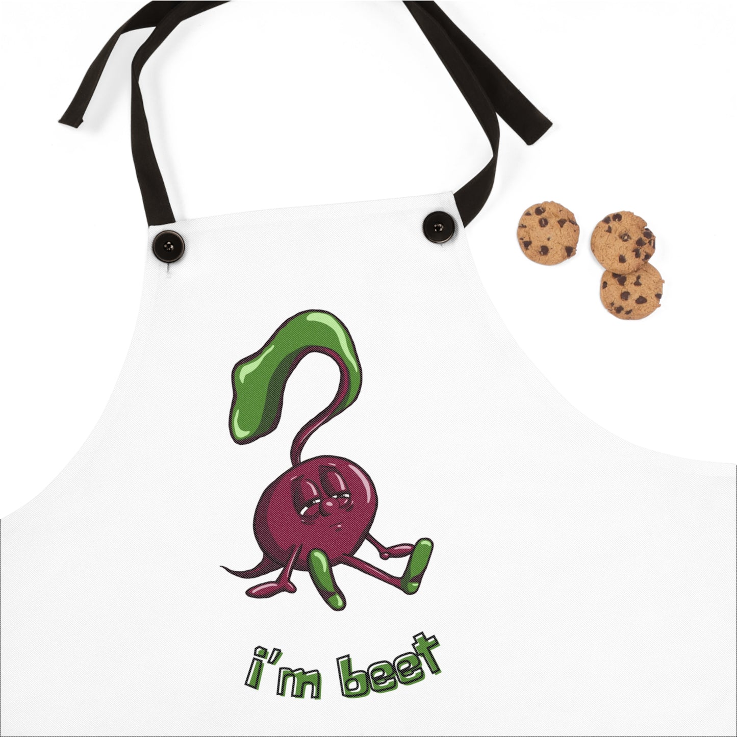 "I'm Beet" Apron with Contrasting Straps