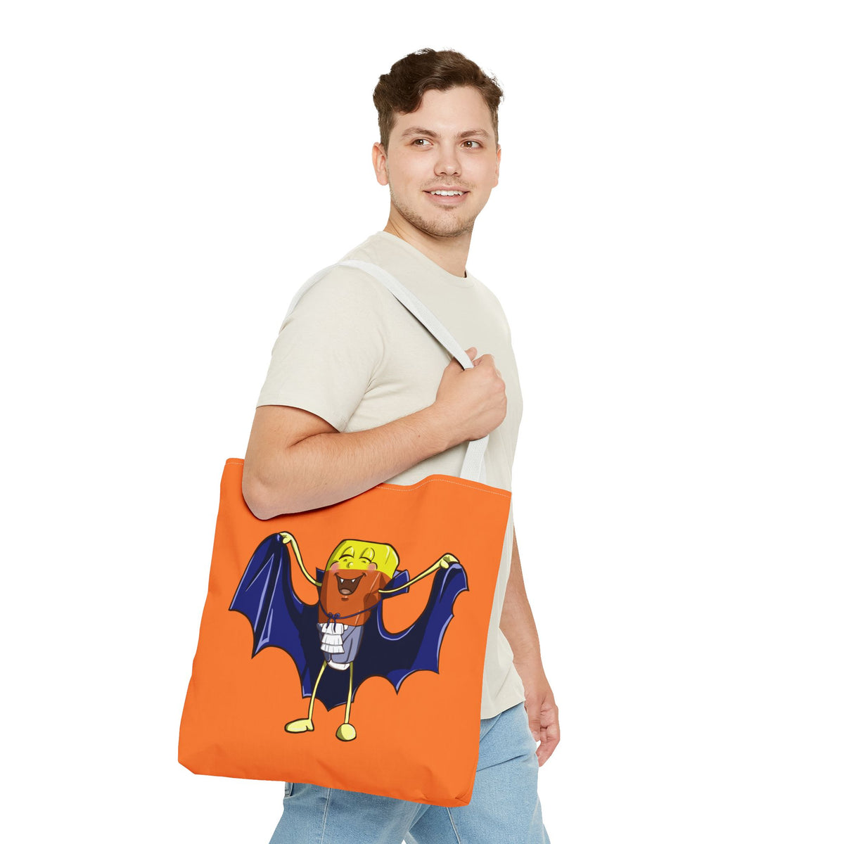 "Candy Corn Dracula" Tote Bag