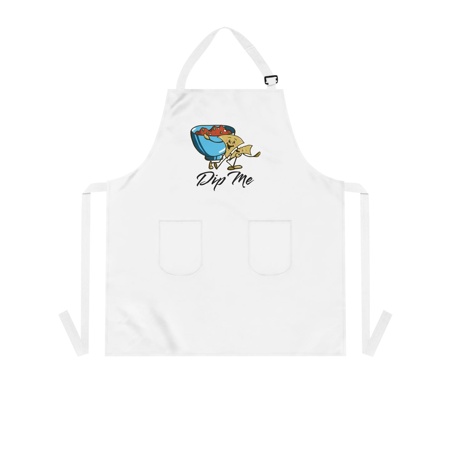 "Dip Me" Apron with Pockets and Cute Dancing Chip Design