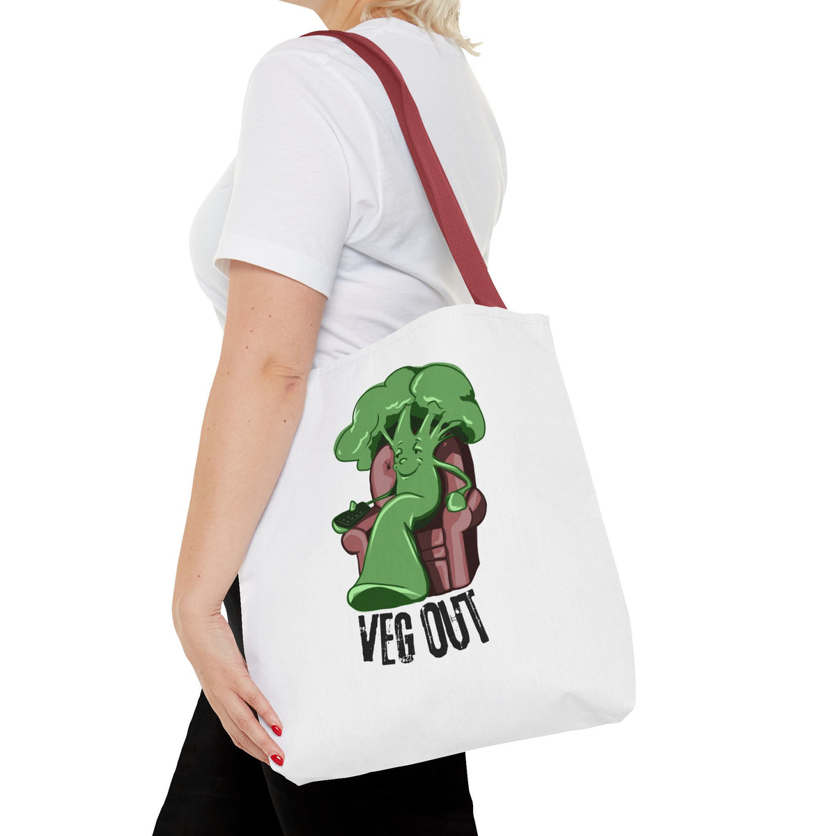 "Veg Out" Tote Bag - Fun Veggie Design for Plant Lovers