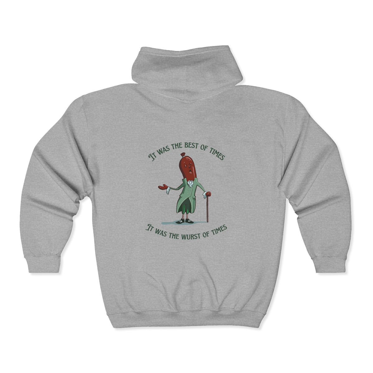 "It Was the Best of Times, It Was the Wurst of Times" Unisex Heavy Blend™ Full Zip Hooded Sweatshirt