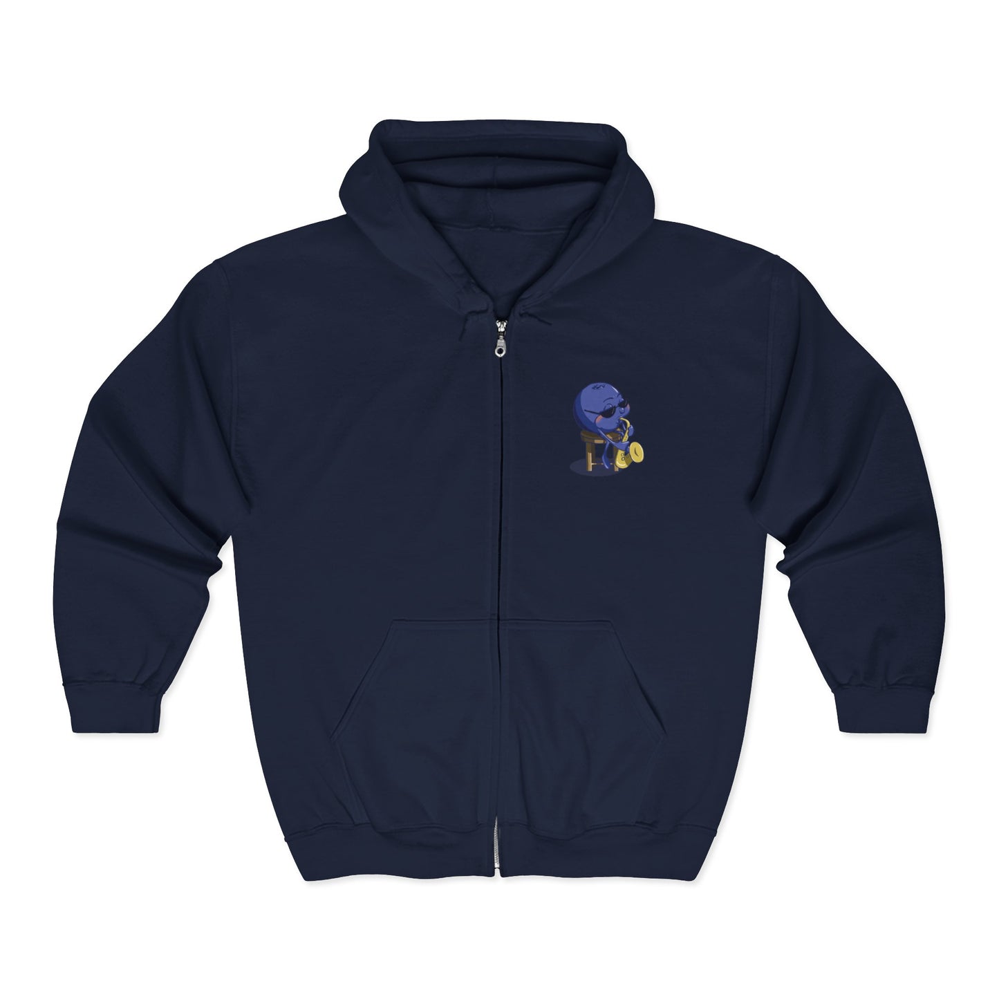 "Blues Berry" Unisex Heavy Blend™ Full Zip Hooded Sweatshirt