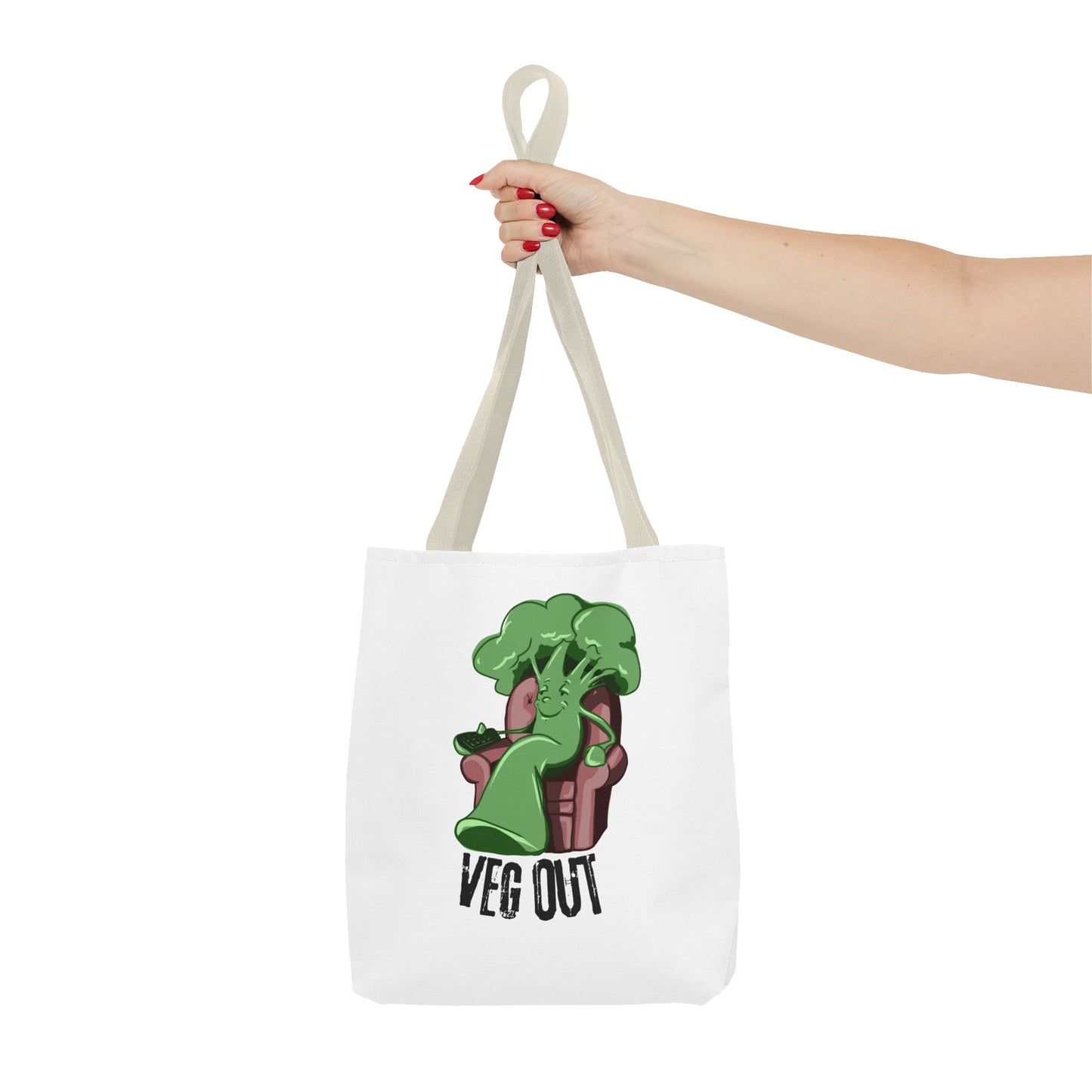 "Veg Out" Tote Bag - Fun Veggie Design for Plant Lovers