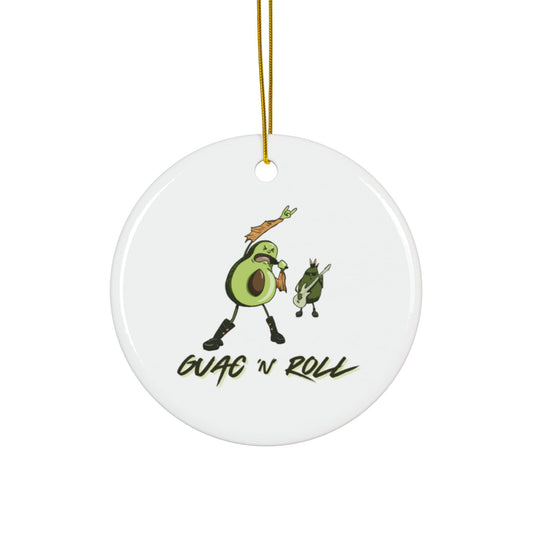 "Guac N Roll" Whimsical Ceramic Ornament