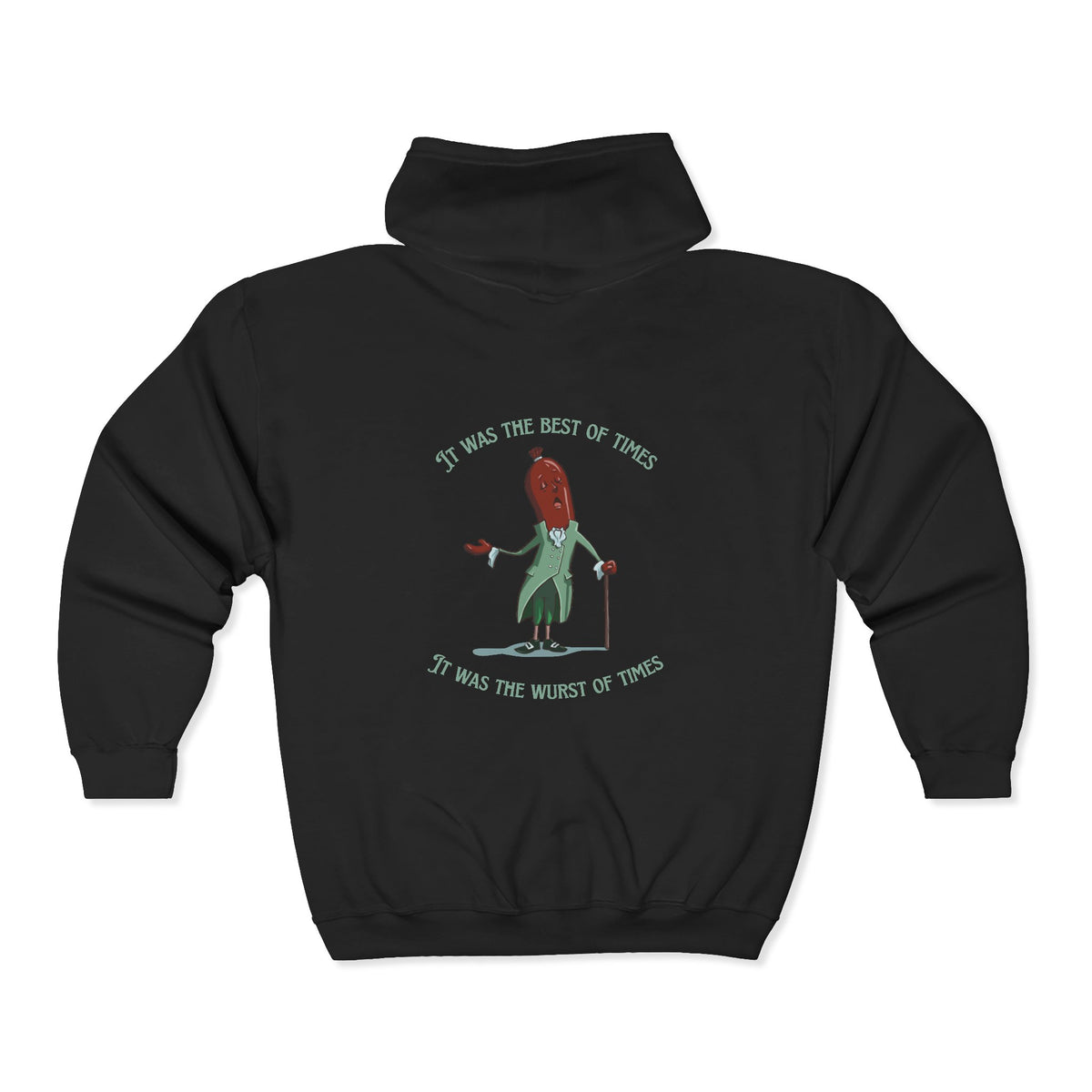 "It Was the Best of Times, It Was the Wurst of Times" Unisex Heavy Blend™ Full Zip Hooded Sweatshirt